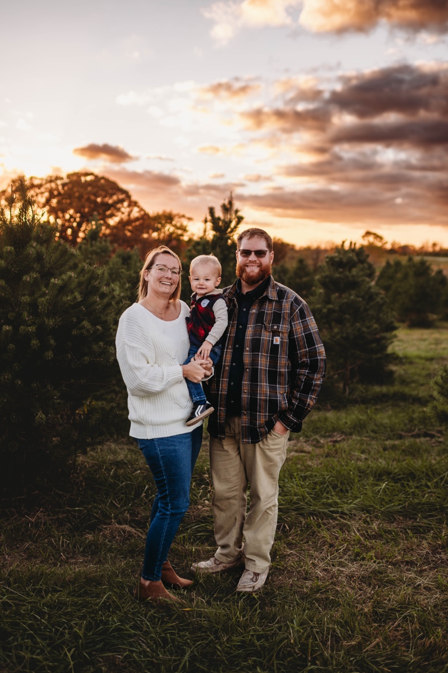 The Heath Family on their Missouri farm at sunset